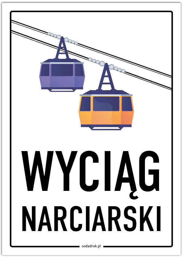 Wyciąg narciarski - tabliczka
