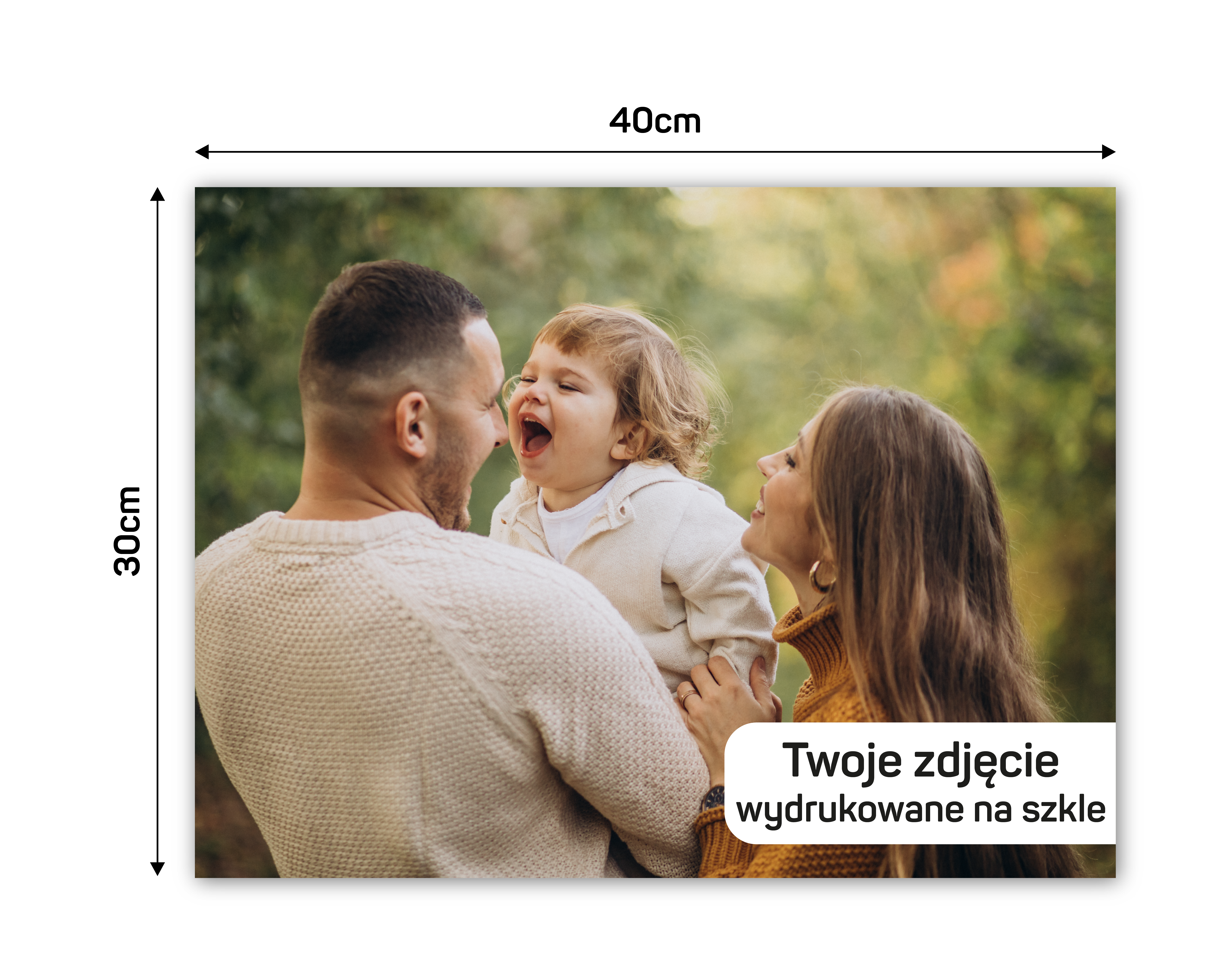 Zdjęcie na szkle 40x30cm - twoja grafika