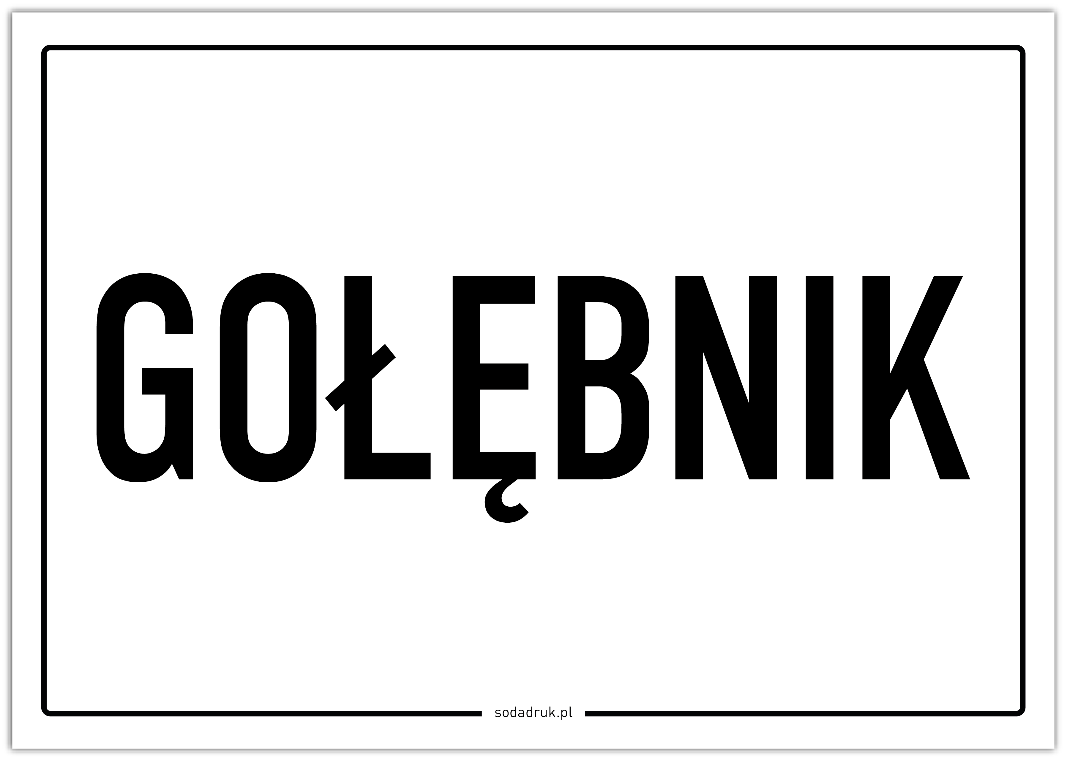 GOŁĘBNIK - tabliczka