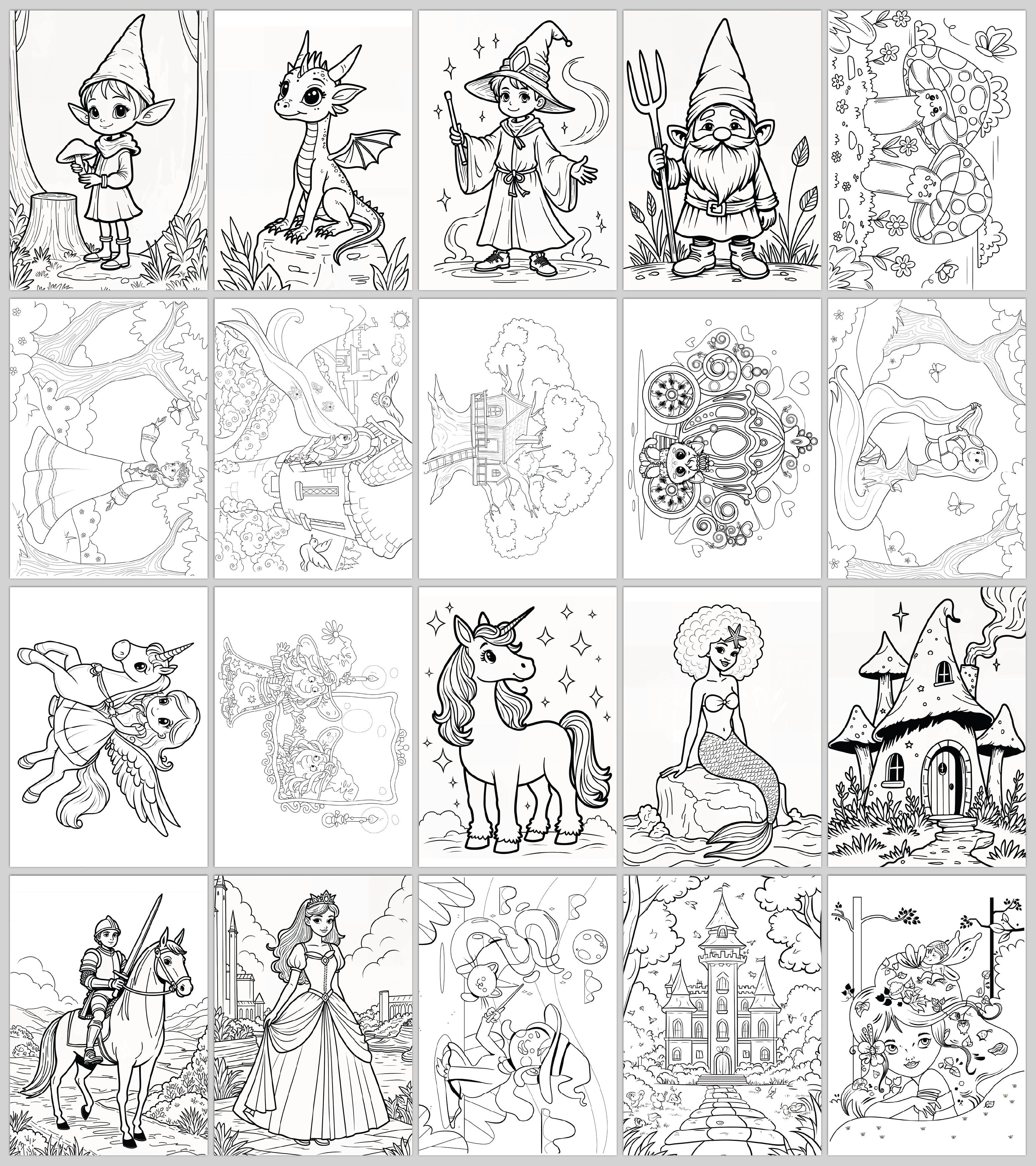 Kolorowanki Bajkowy Świat - mix 20szt.