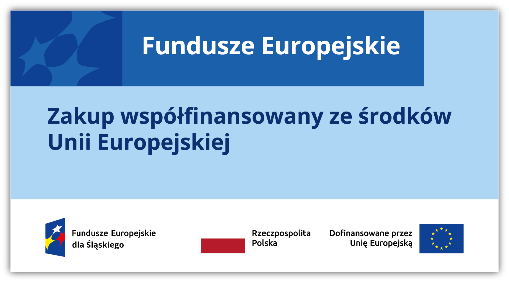 Fundusze Europejskie dla Śląskiego - naklejka