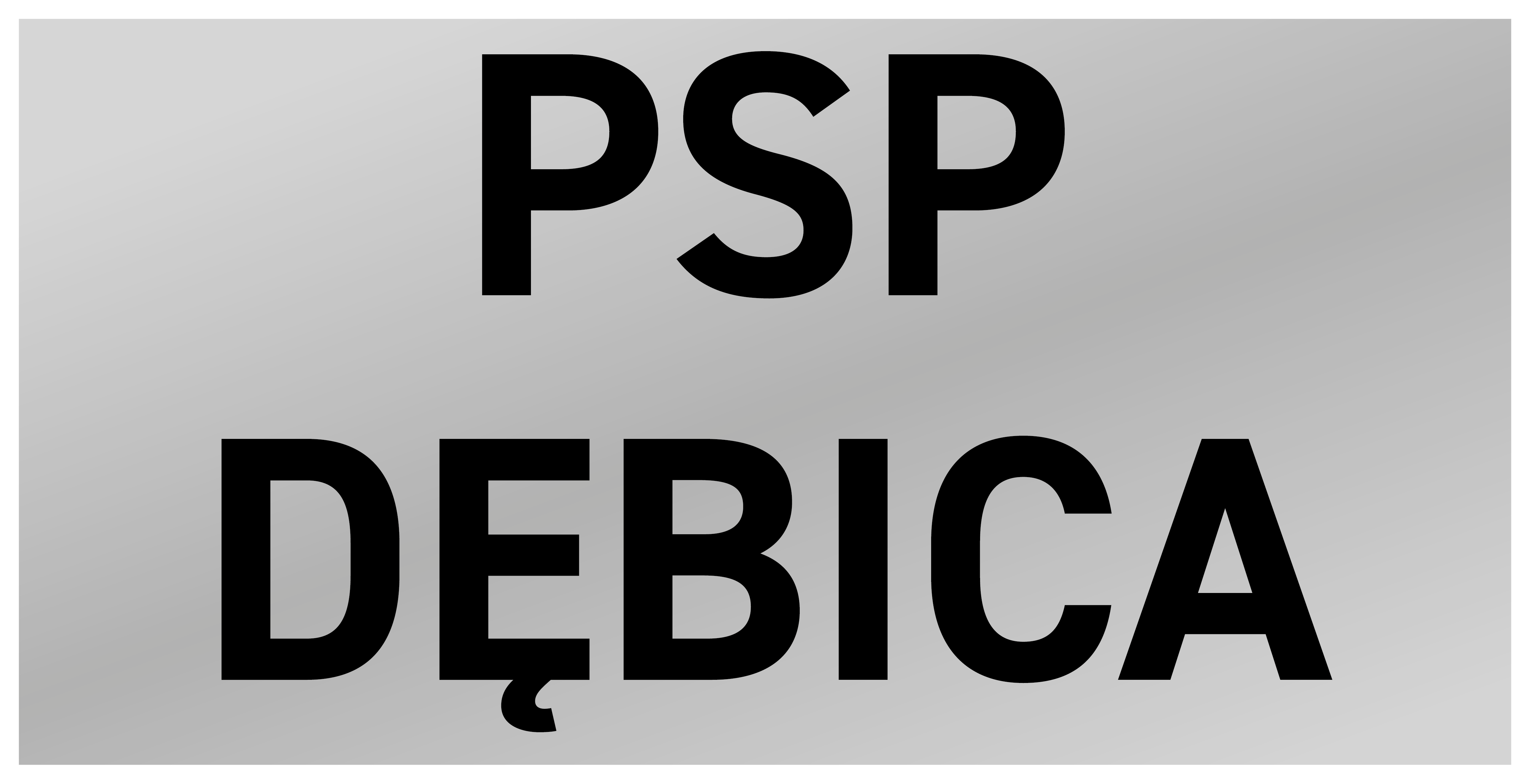 Naklejka z nazwą jednostki OSP/PSP
