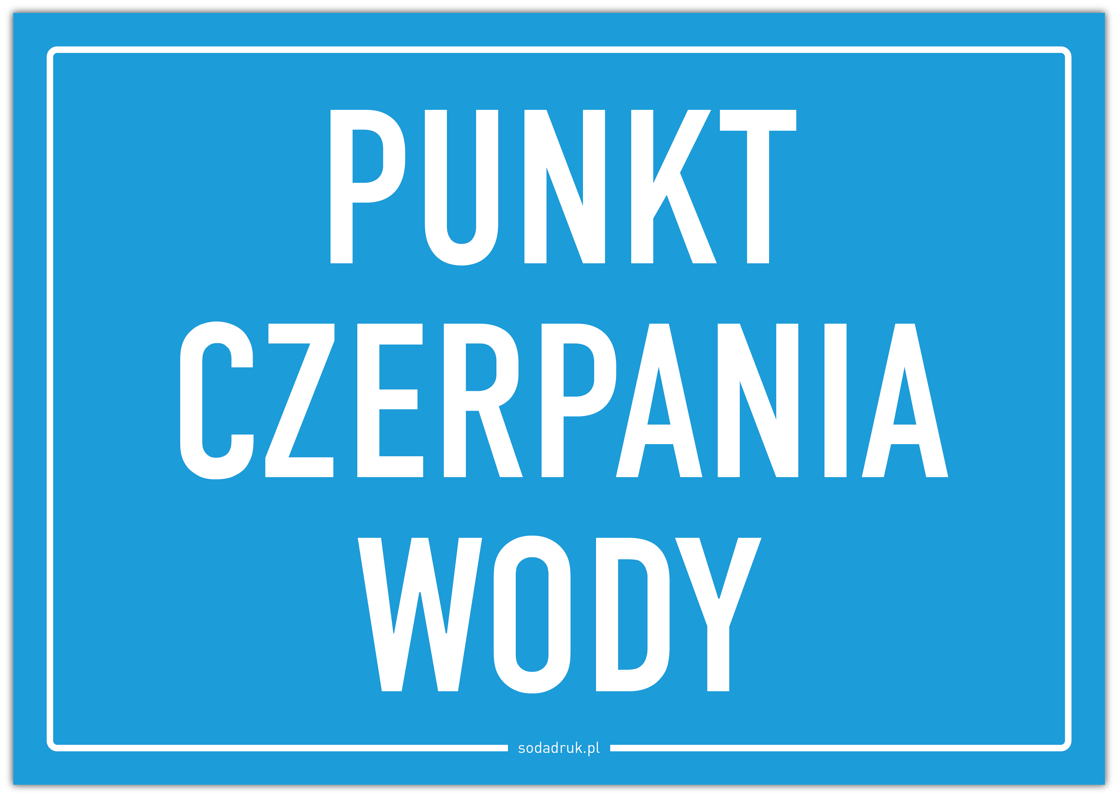 Punkt czerpania wody - tabliczka
