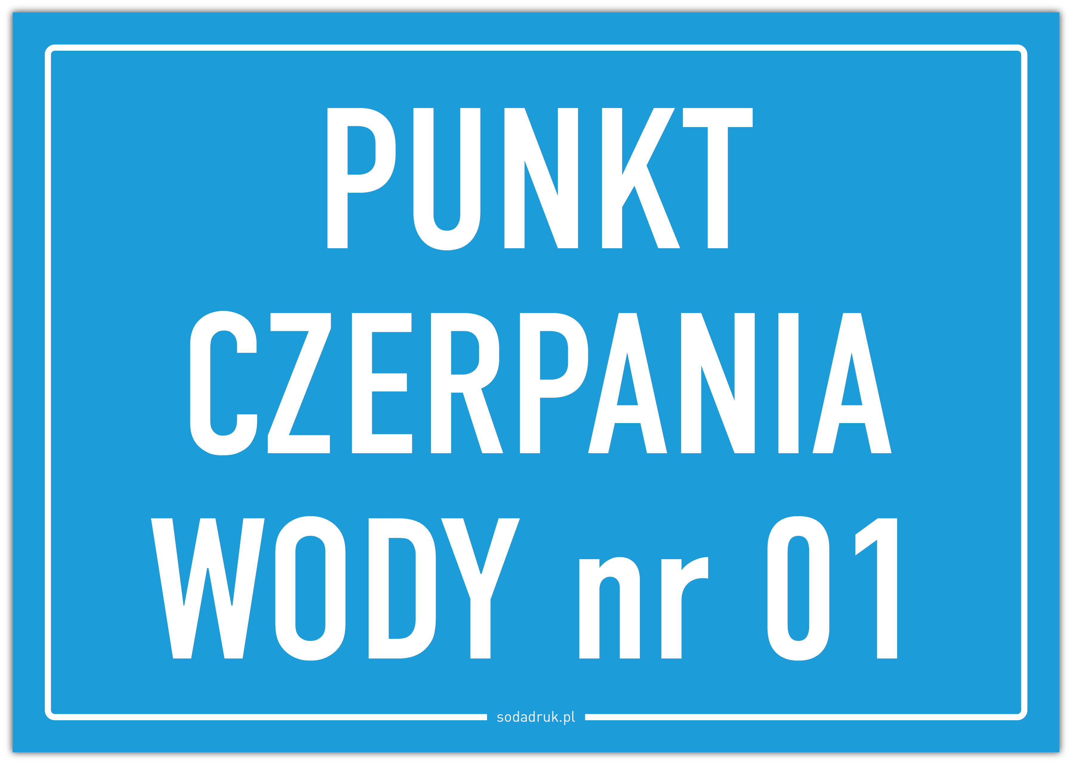 Punkt czerpania wody z numerem – tabliczka personalizowana