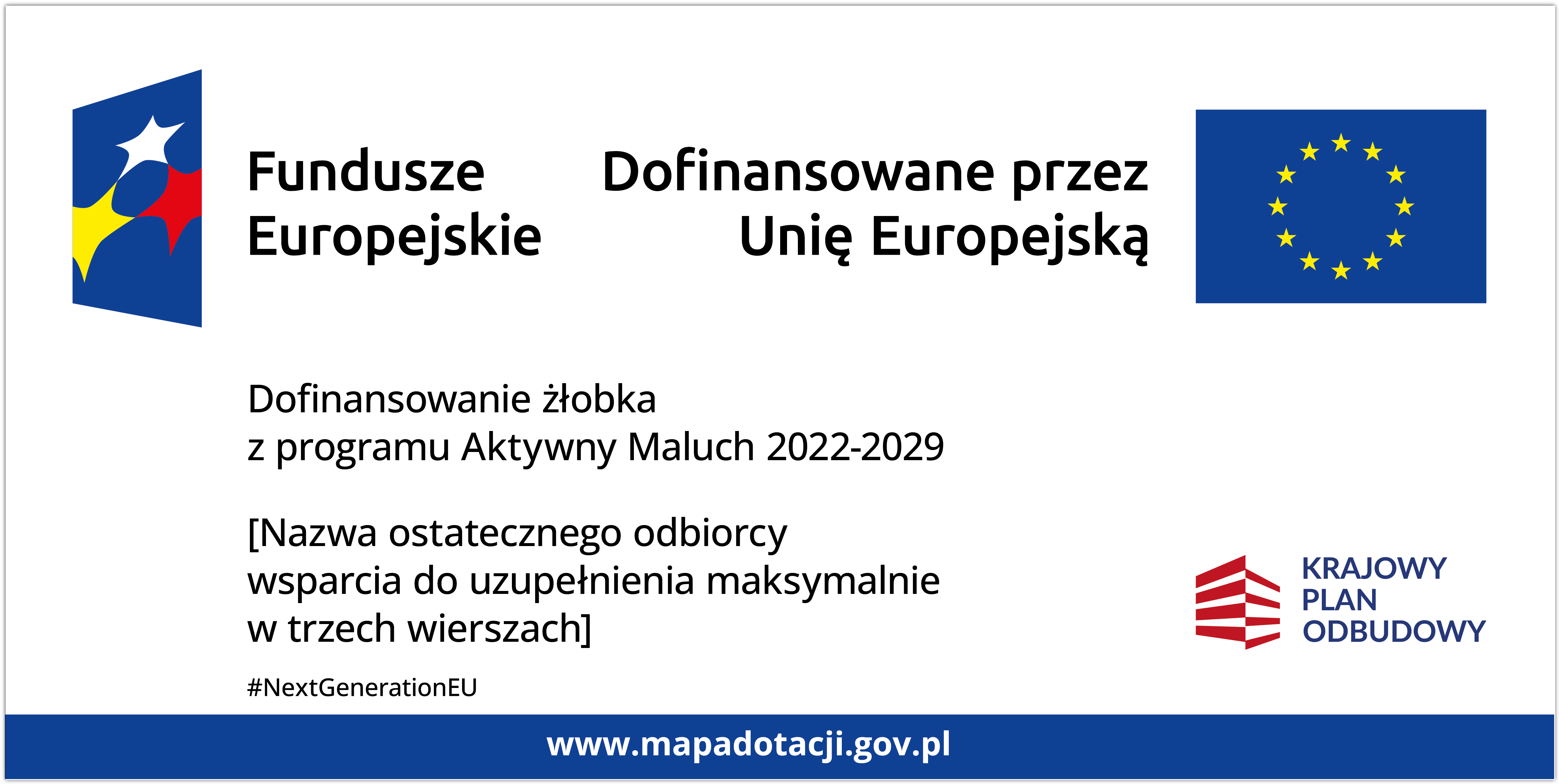 Program Aktywny Maluch+ żłobek - tablica FERS+KPO