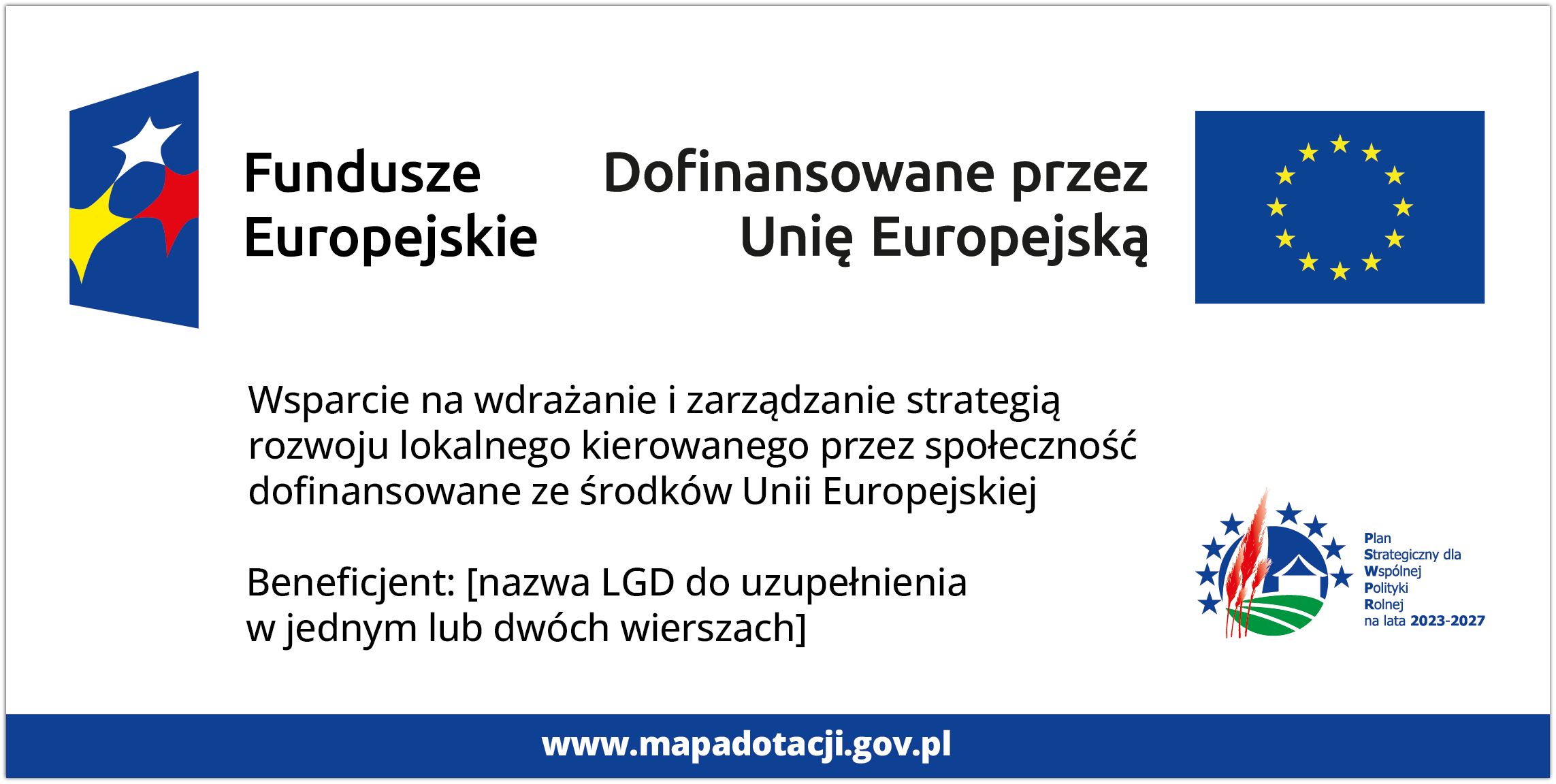 Tablica informacyjna dla LGD wielofunduszowa - PSWPR 2023-2027