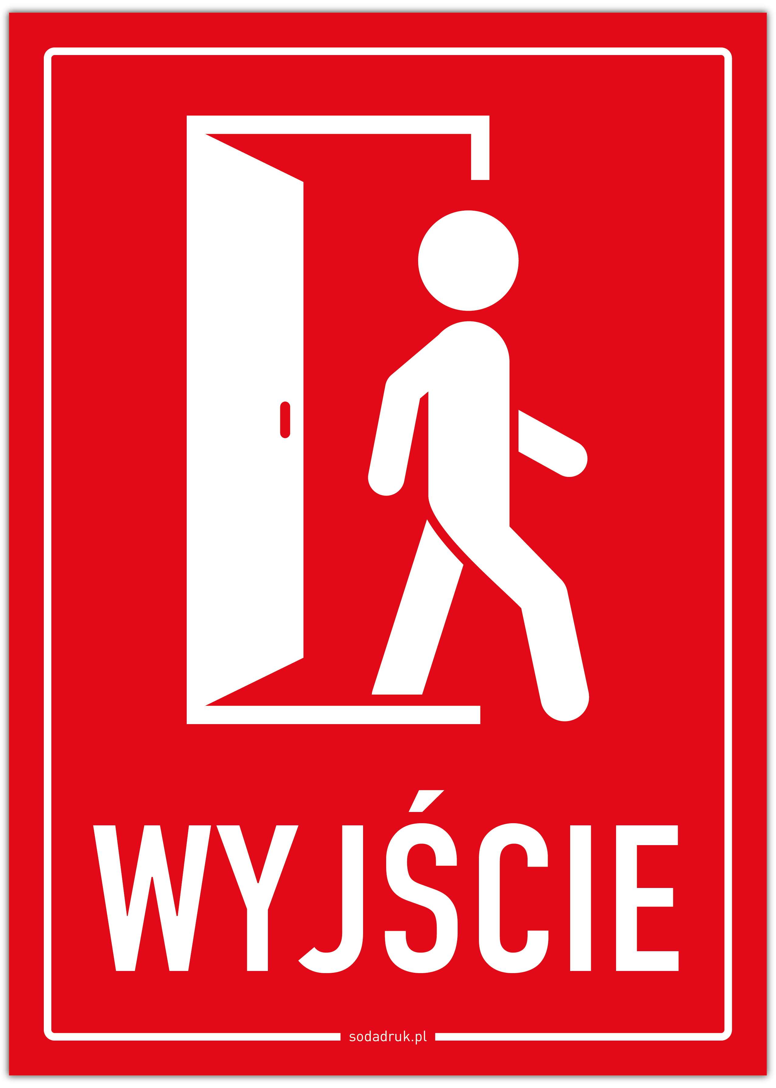 WYJŚCIE - tabliczka informacyjna WYJŚCIE - tabliczka informacyjna
