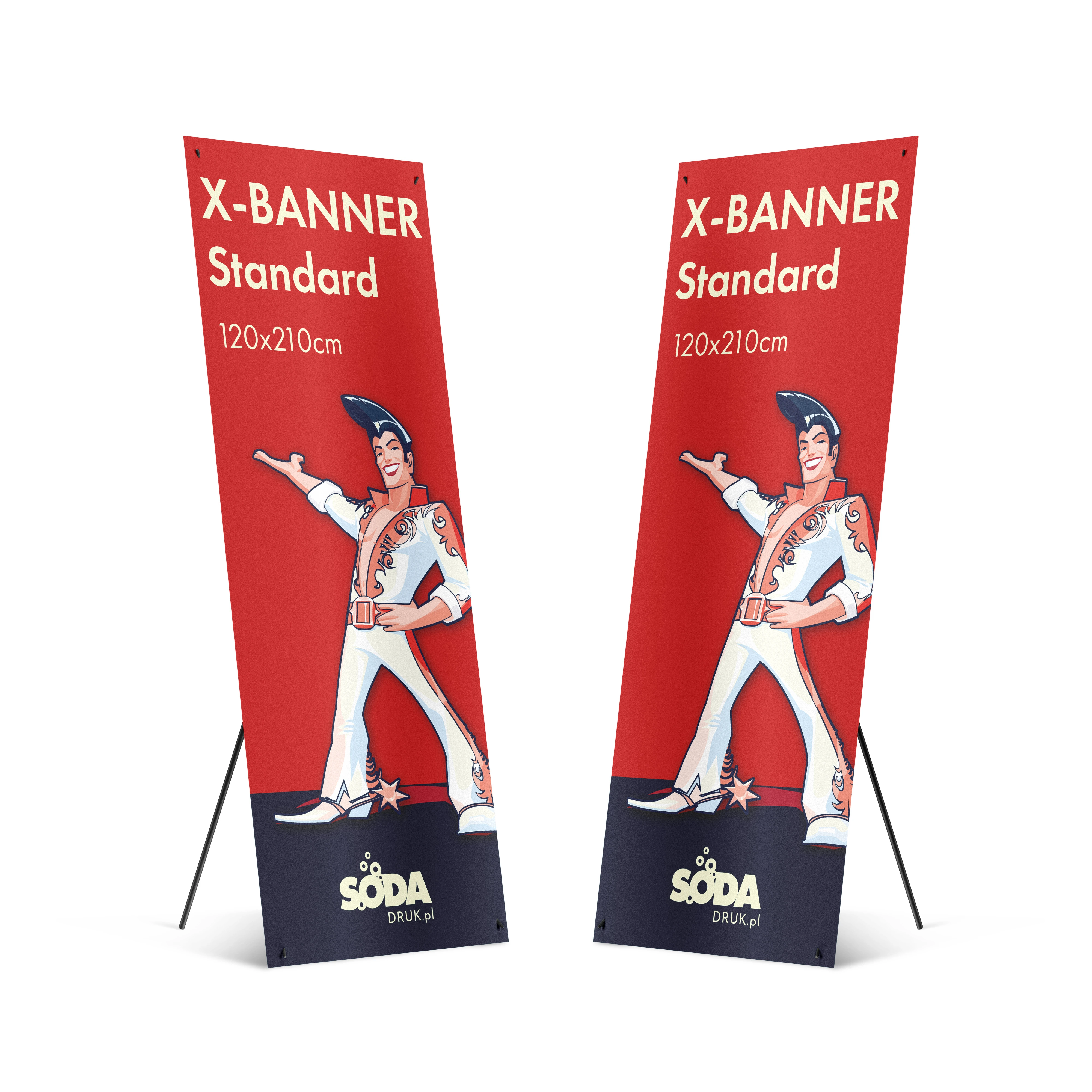 X-BANNER Standard 120x210cm z wydrukiem
