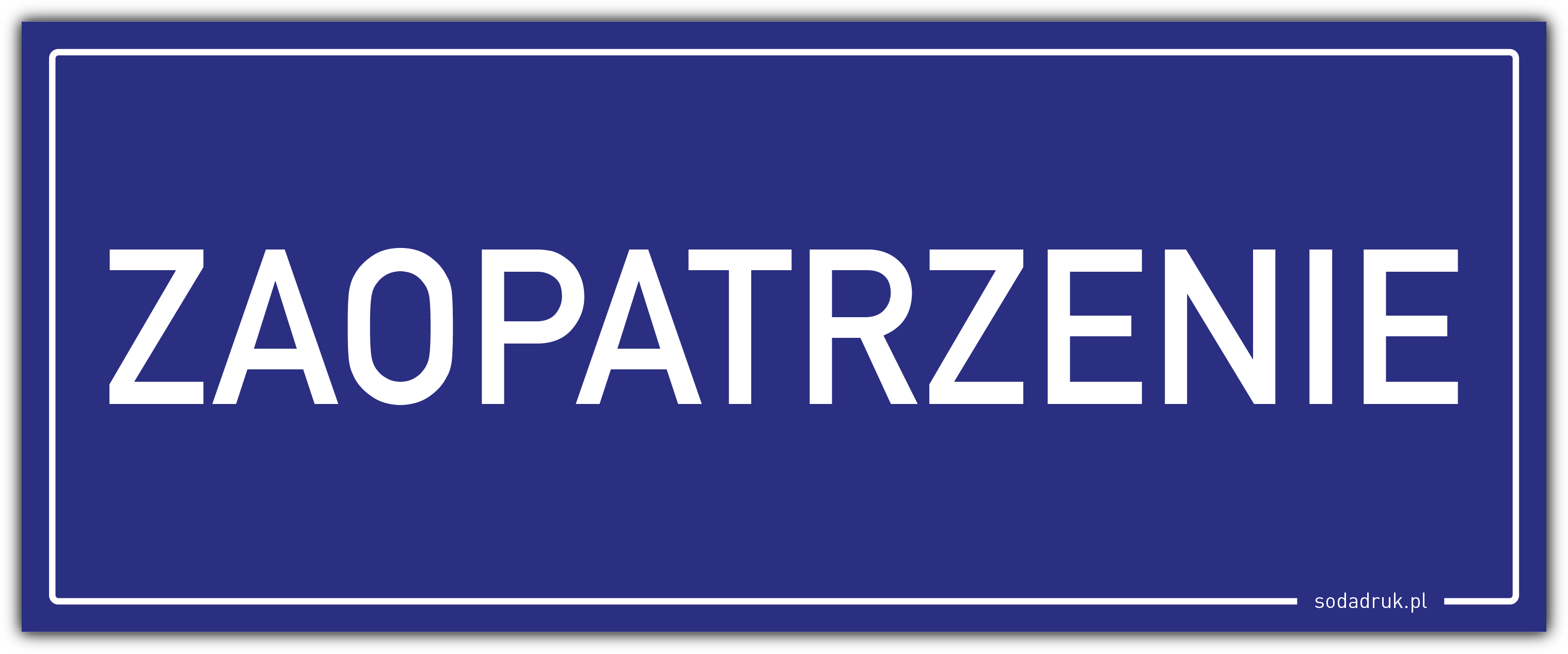 ZAOPATRZENIE tabliczka pcw granatowa