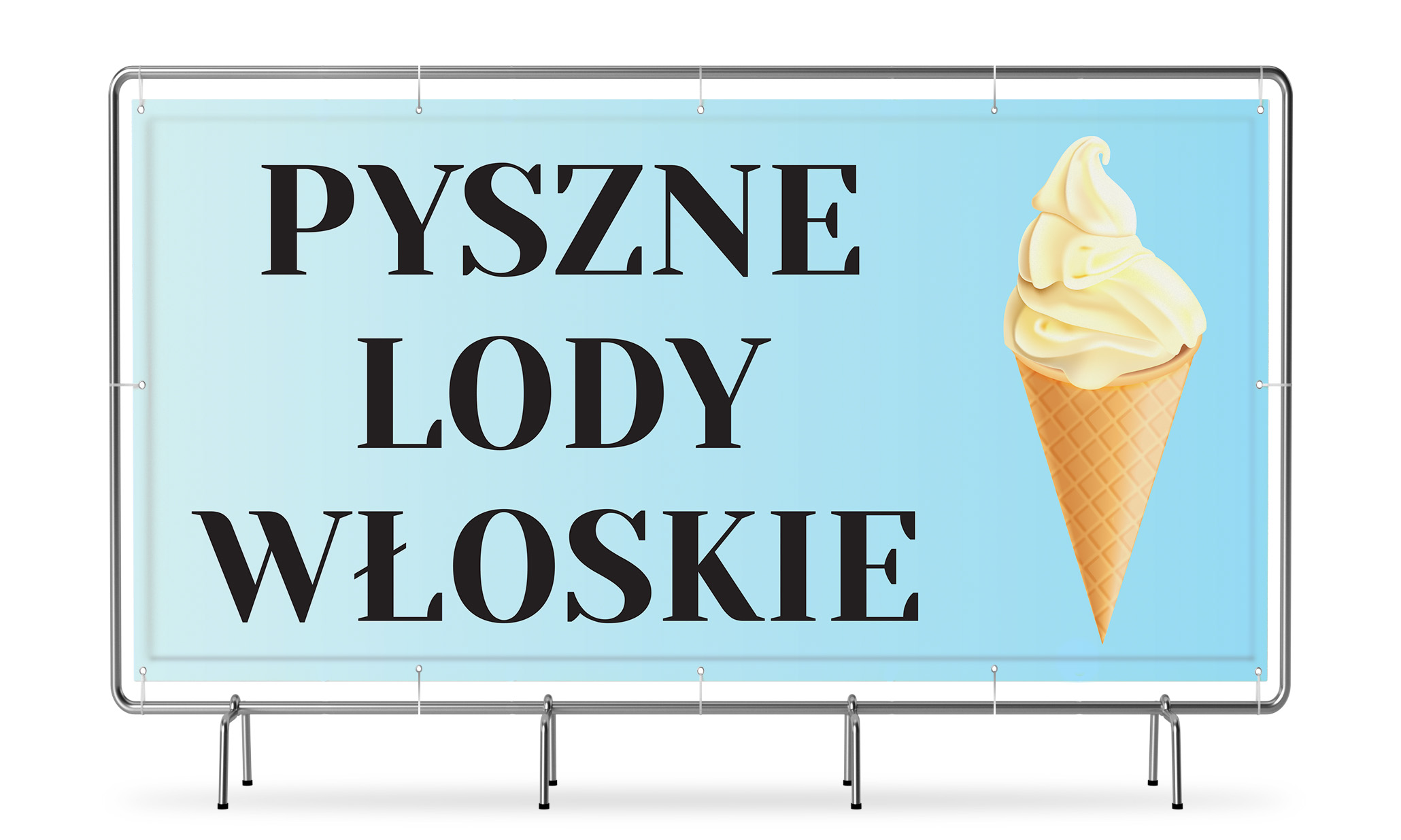 Lody włoskie – baner - Drukarnia SODAdruk.pl