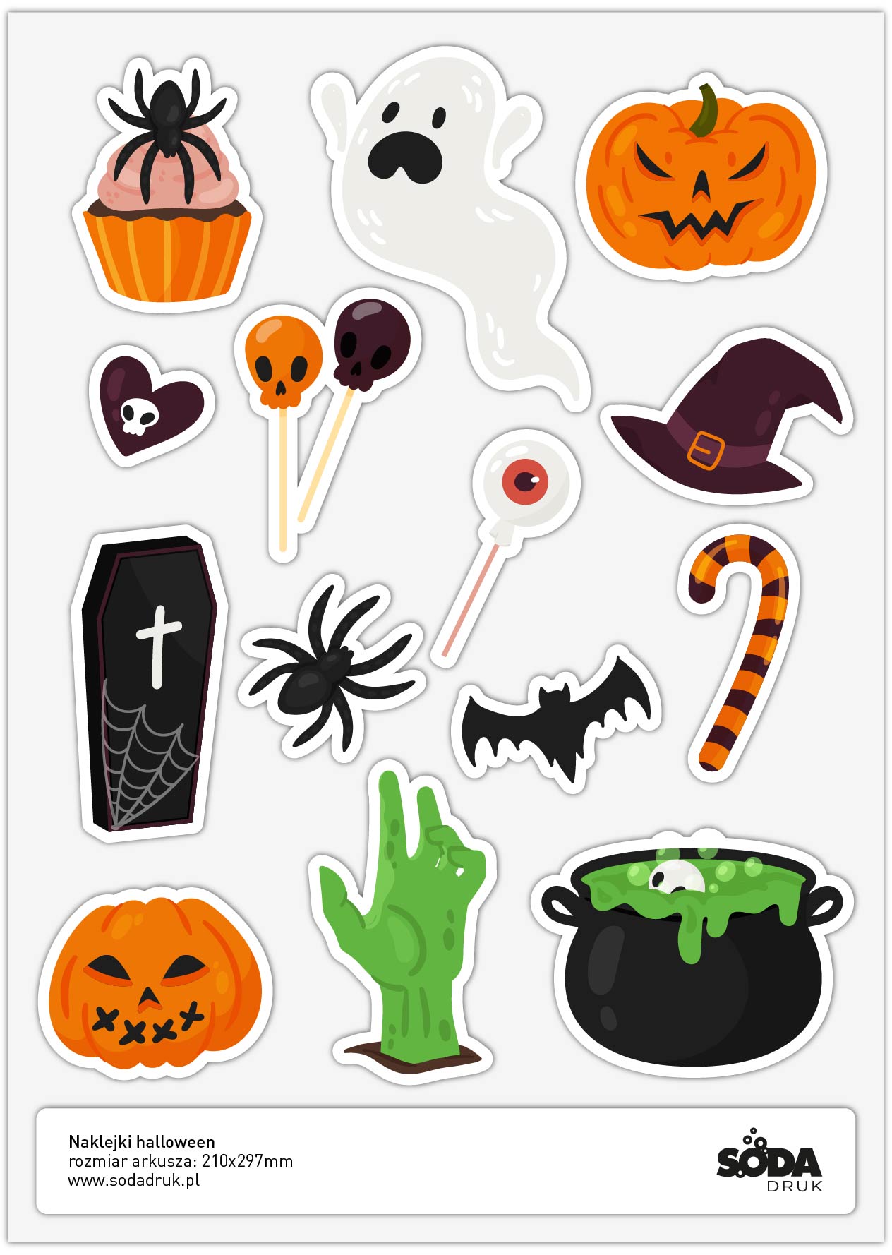 Naklejki Halloween Formatka Drukarnia SODAdruk pl