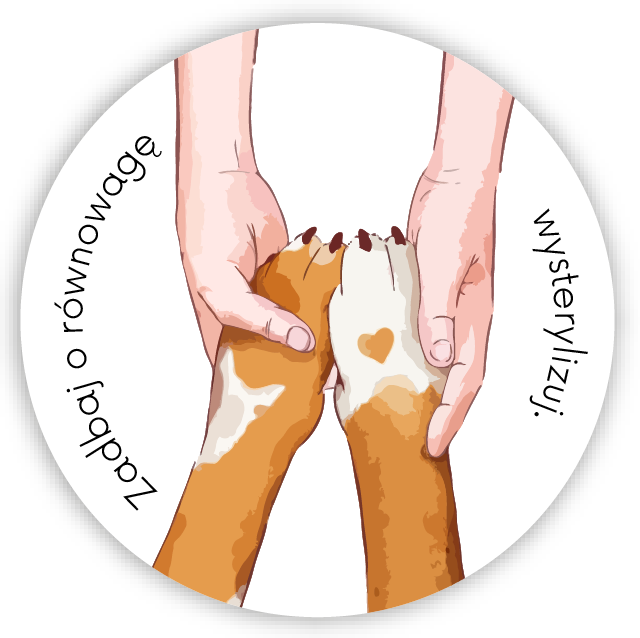 Sterylizacja i kastracja zwierząt Kampania Społeczna - naklejki fi50mm